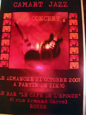 Affiche Camart Jazz du 21-10-2007